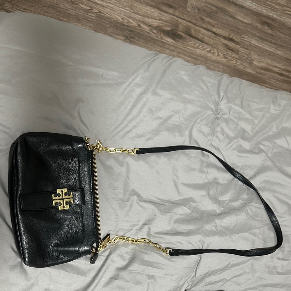 Tory Burch Black and Gold Crossbody Bag